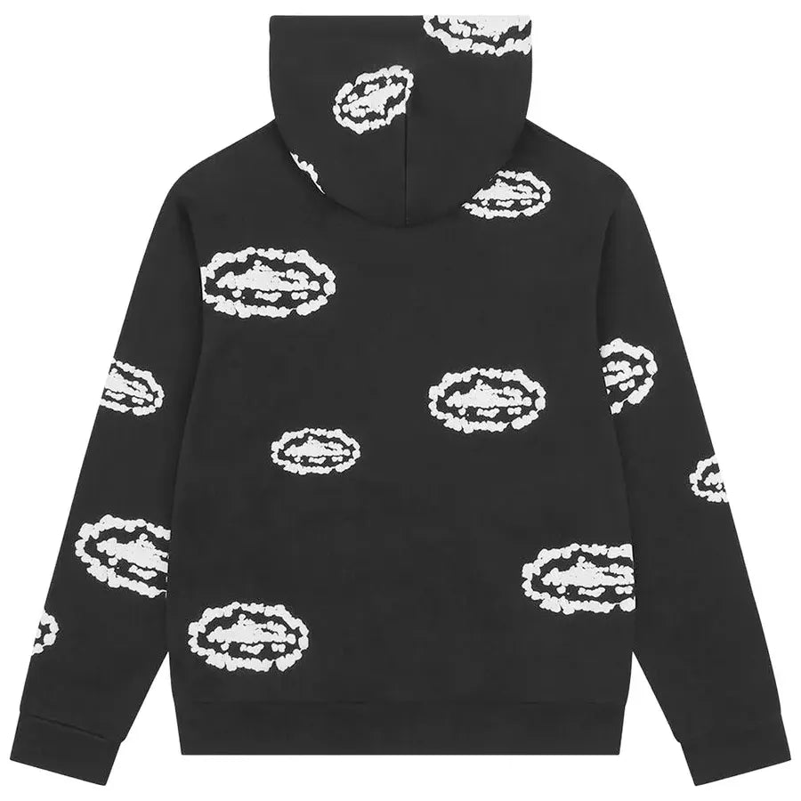 Denim Tears Cotton Wreath x Cortiez Zip Hoodie Black