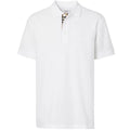 Burberry Branded Circle Logo White Polo Shirt - Style Centre Wholesale
