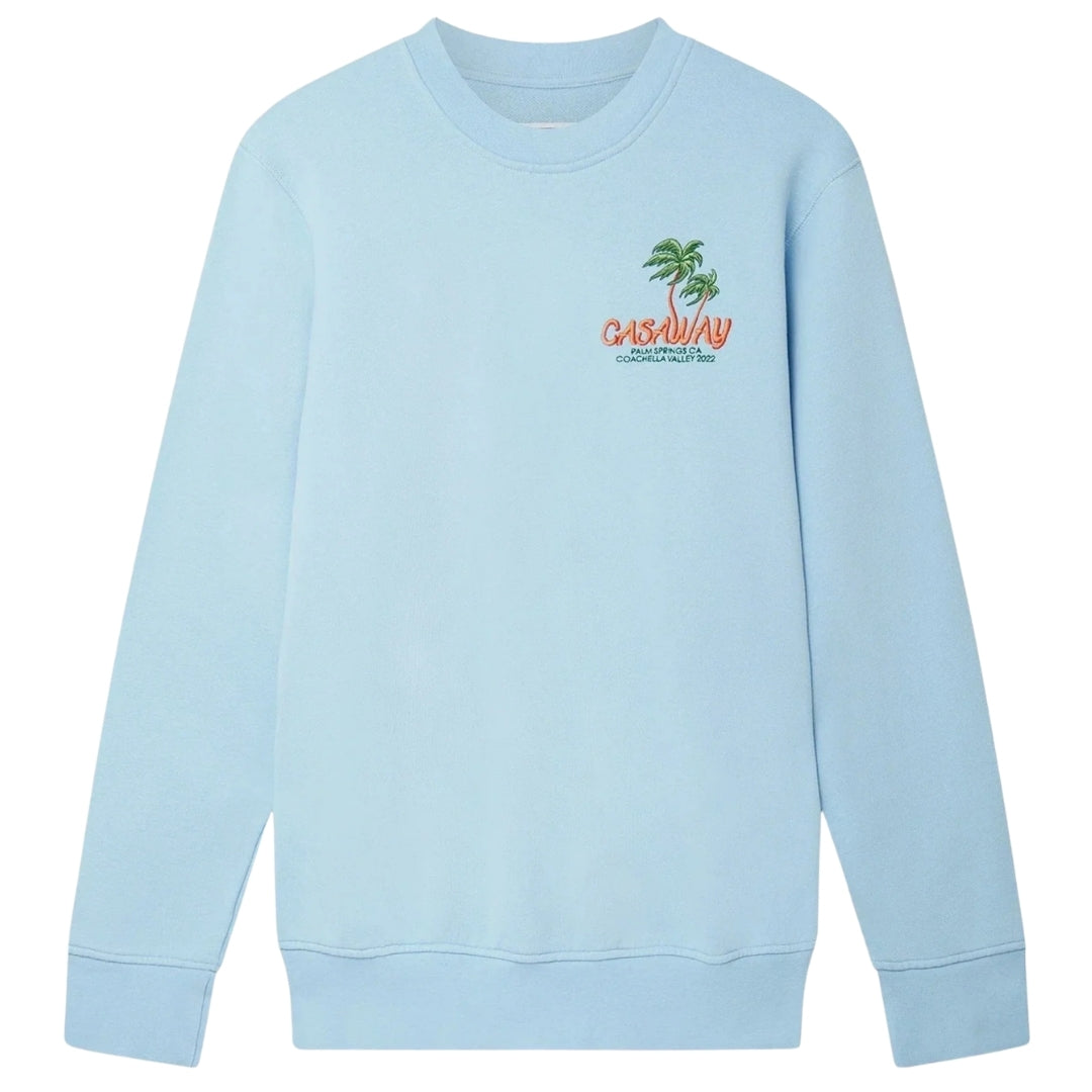Casablanca Embroidered Sweatshirt Coachella Valley Blue