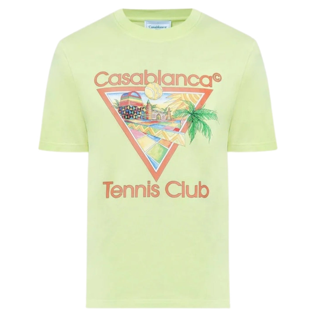 Casablanca Printed  T-Shirt Afro Cubism Tennis Club Pale Green Ms24 Jts 001 06 001 06 Green  T-Shirts Mens