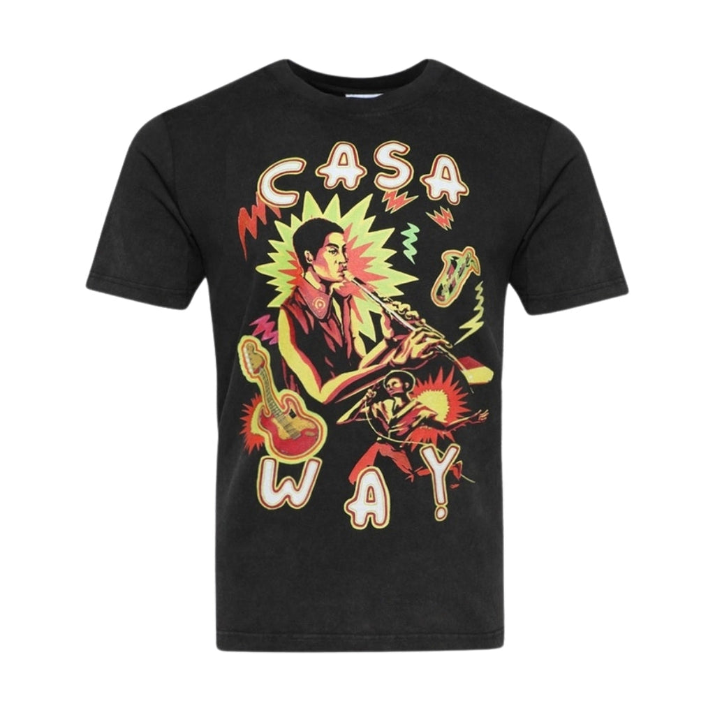 Casablanca Printed  T-Shirt Music For The People Faded Black Ms24 Jts 001 07 001 07 Black  T-Shirts Mens