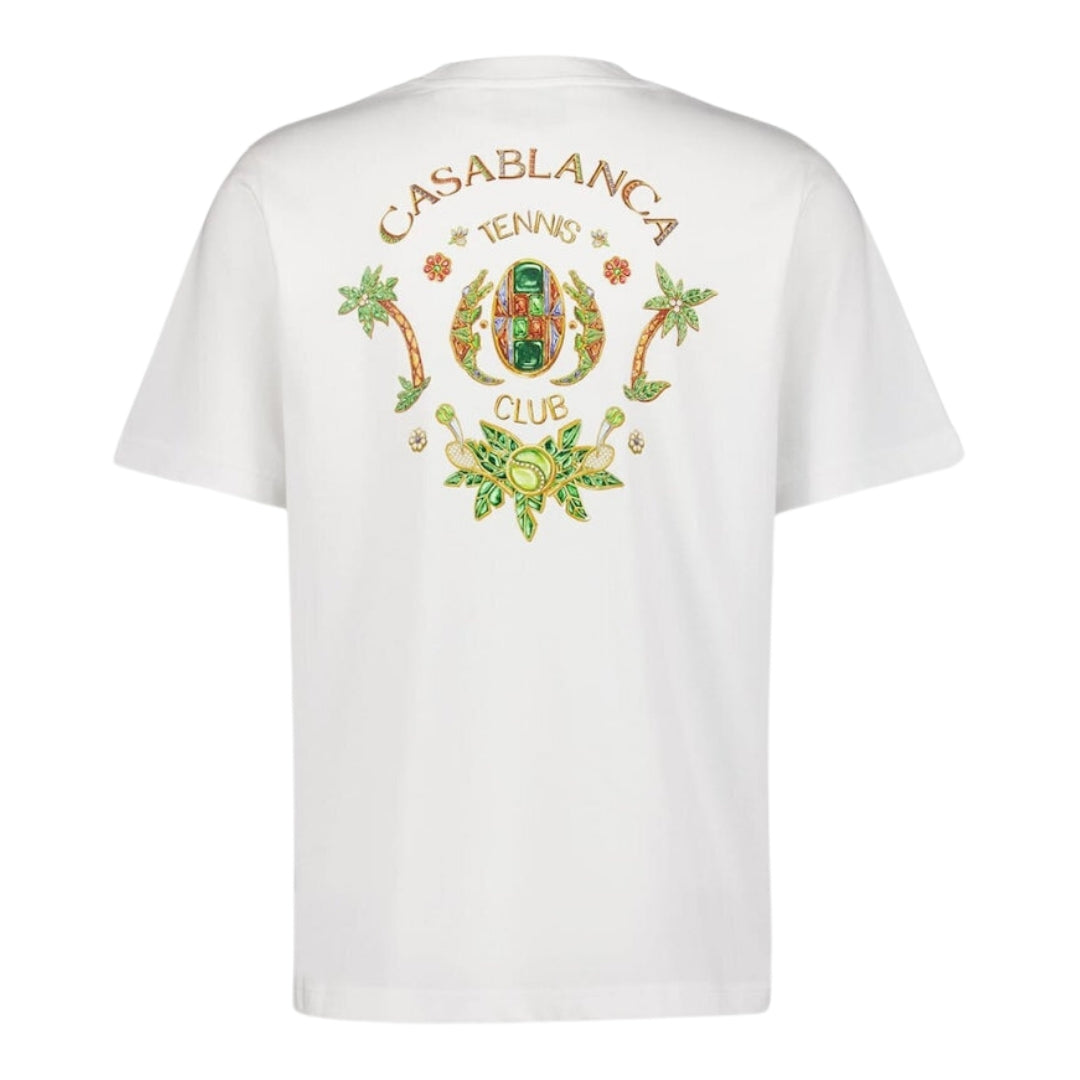 Casablanca Printed  T-Shirt Joyaux Dafrique Tennis Club White Ms24 Jts 001 13 001 White  T-Shirts Mens