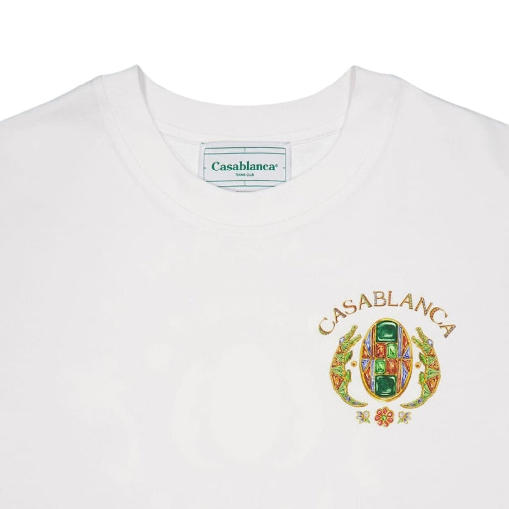 Casablanca Printed  T-Shirt Joyaux Dafrique Tennis Club White Ms24 Jts 001 13 001 White  T-Shirts Mens