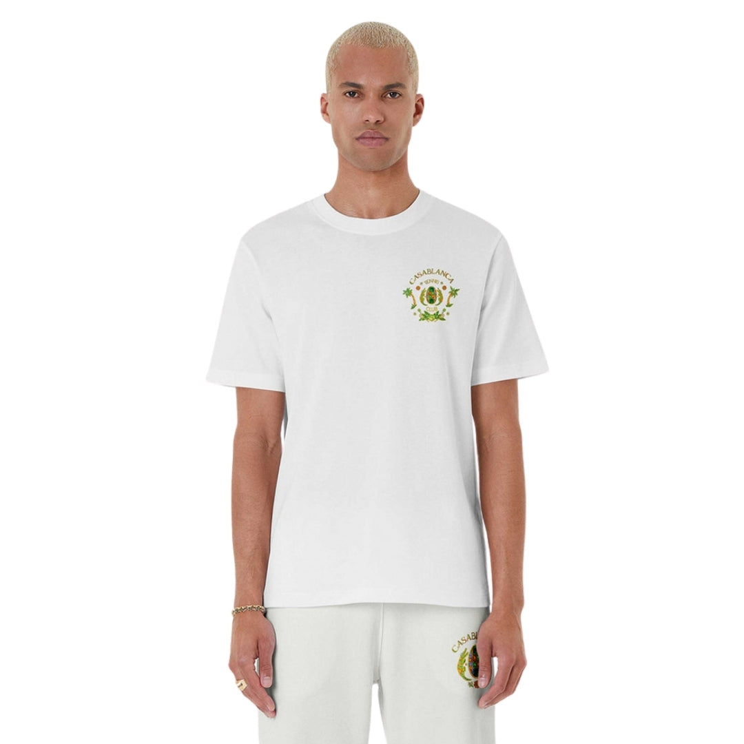 Casablanca Printed  T-Shirt Joyaux Dafrique Tennis Club White Ms24 Jts 001 13 001 White  T-Shirts Mens