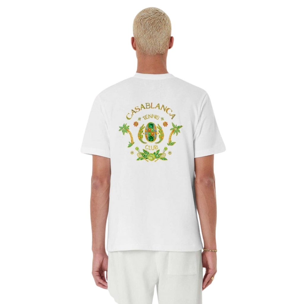 Casablanca Printed  T-Shirt Joyaux Dafrique Tennis Club White Ms24 Jts 001 13 001 White  T-Shirts Mens
