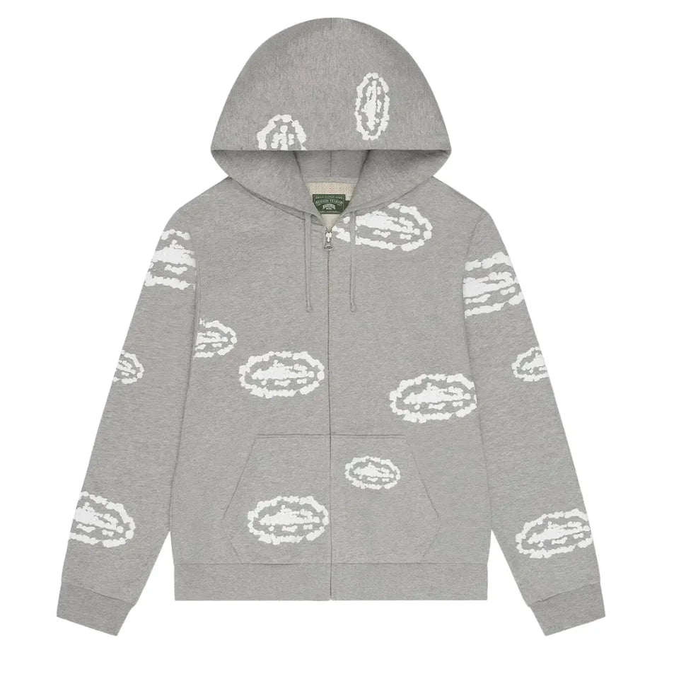 Denim Tears Cotton Wreath x Cortiez Zip Hoodie Grey