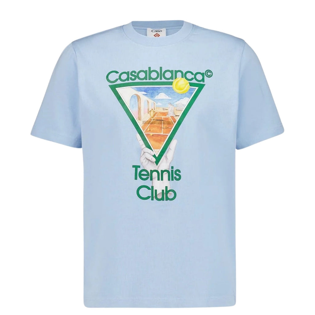 Casablanca Printed  T-Shirt Metaphysical Tennis Icon Blue U Mps25 Jts 001 09 001 09 Blue  T-Shirts Mens