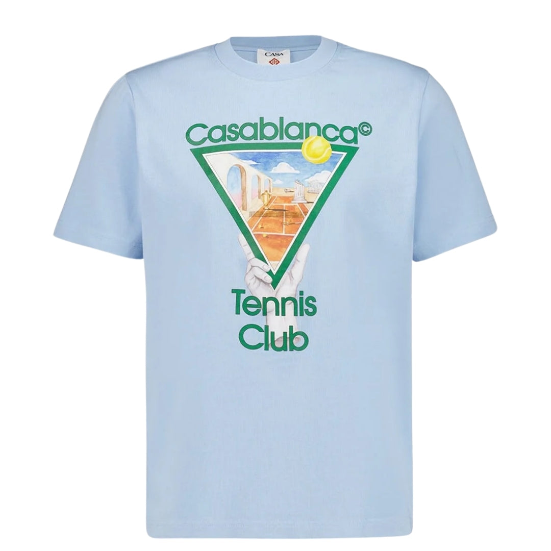 Casablanca Printed  T-Shirt Metaphysical Tennis Icon Blue U Mps25 Jts 001 09 001 09 Blue  T-Shirts Mens