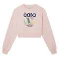 Casablanca Printed Cropped Sweatshirt Equipement Sportif Pink